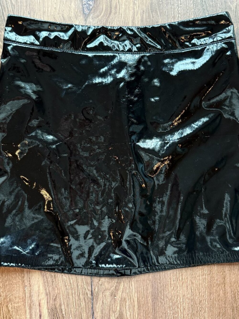 Forever 21 Black Faux Leather Mini Skirt XS Y2K